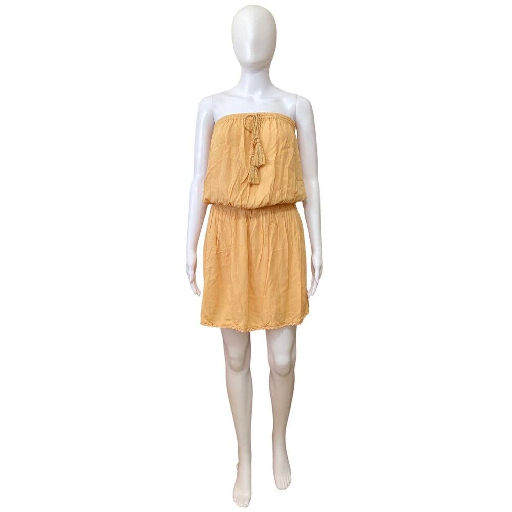 $5 SALE MUST GO Koy Resort Bandeau Mini Dress Swim Cover Up In Peach Size Small